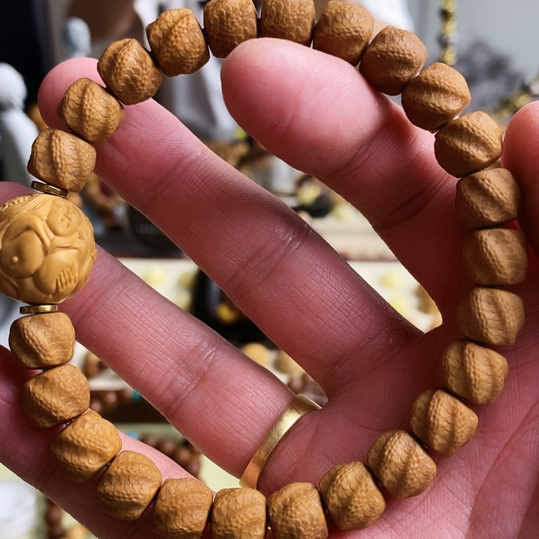 手串猴头核桃灵蛇 一级全品无暇