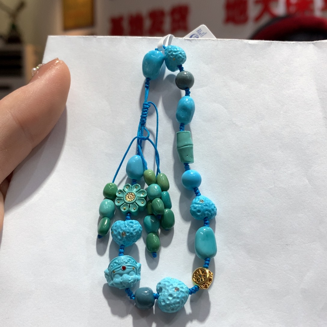 绿松石单圈18K金镶嵌