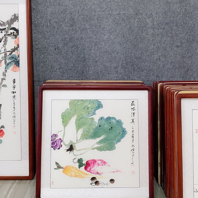 【闪购商品】国画书画作品带框65×65厘米