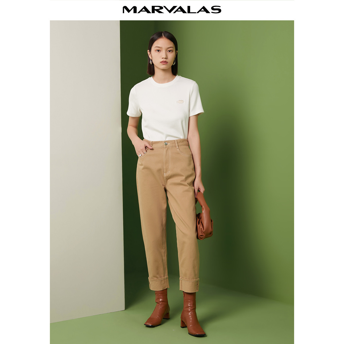 【粉丝专属】牛仔裤女2023秋季全棉高腰哈伦裤休闲裤百搭时尚