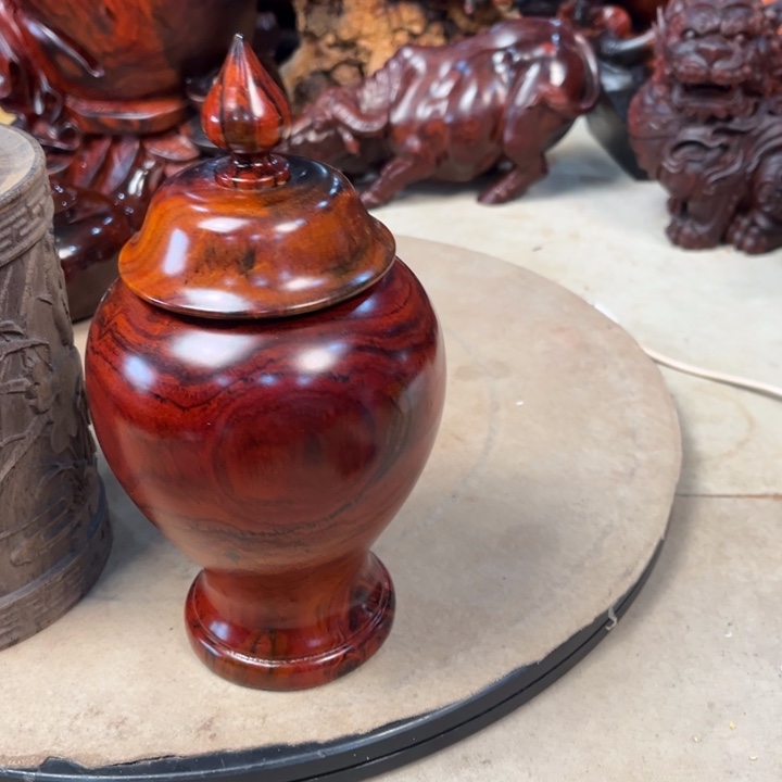 交趾黄檀（大红酸枝）茶叶罐