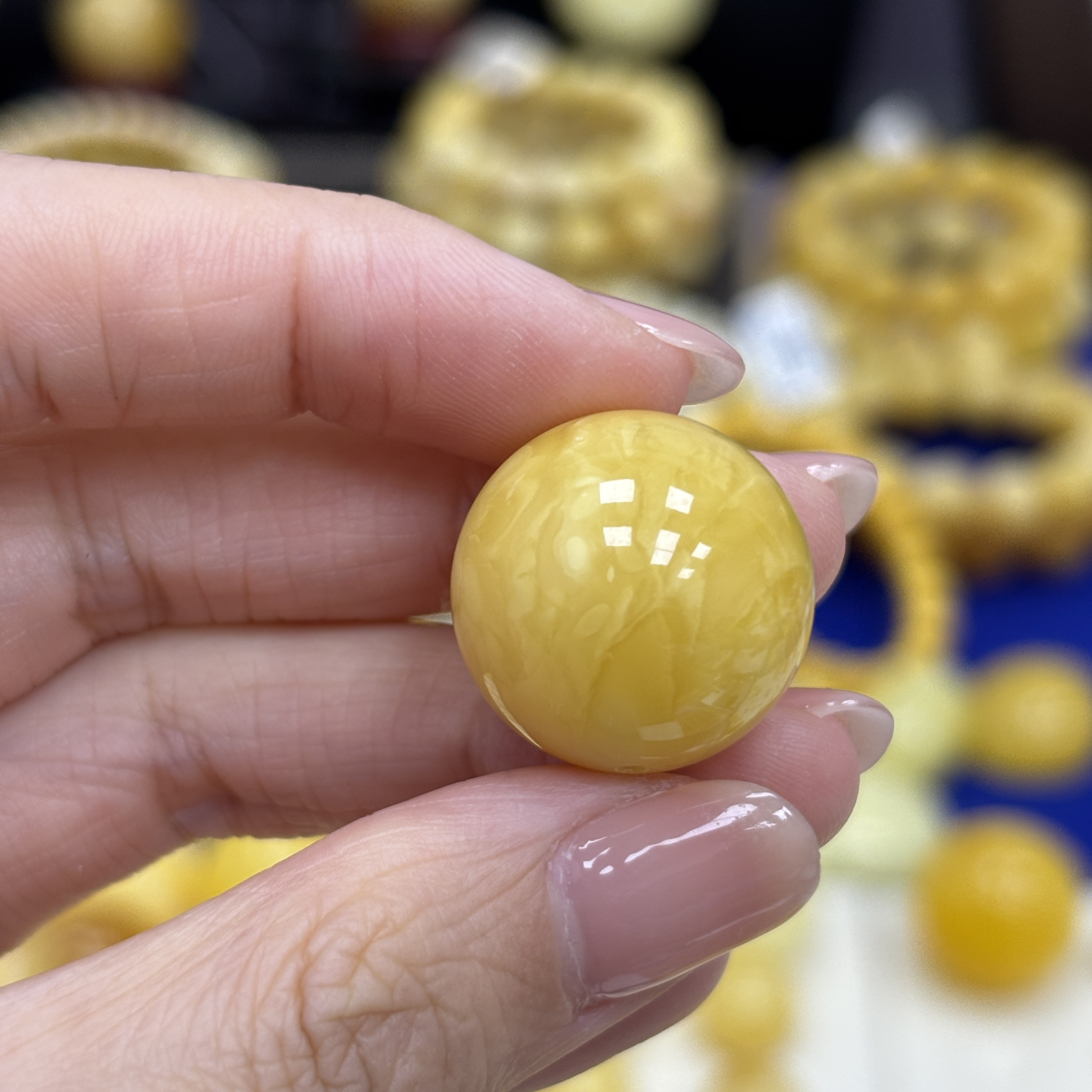 20.0mm 小妖珠宝天然原矿琥珀蜜蜡