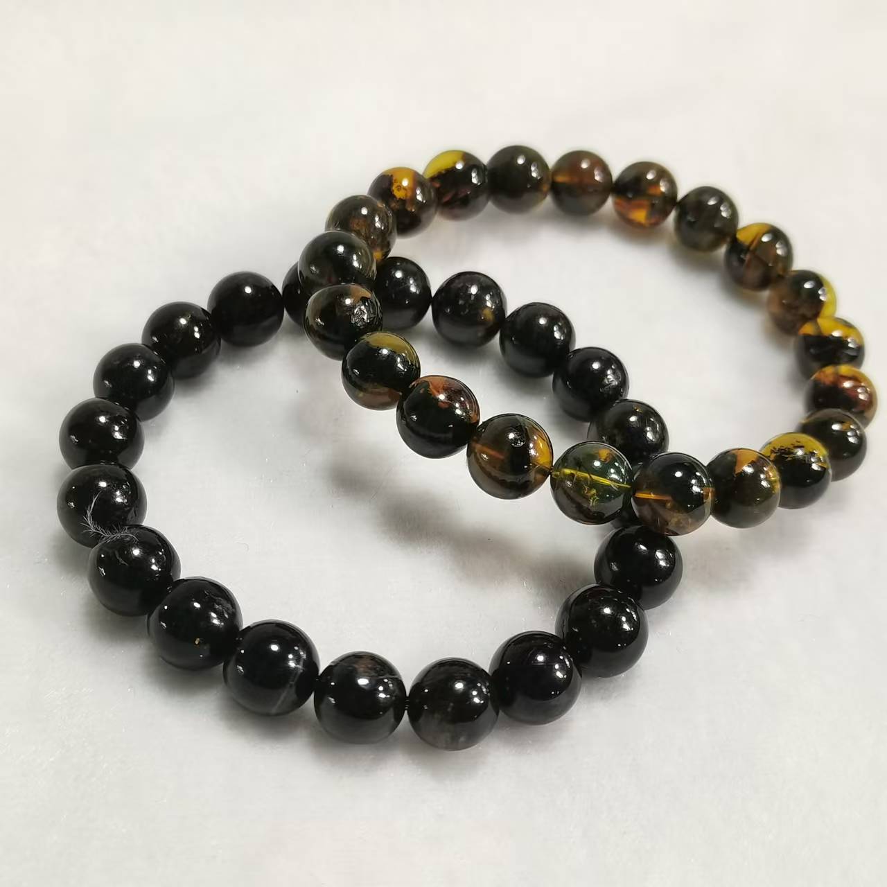 【康康严选】星际蓝翁珀琥珀单圈手串GS 【多样性发其一】约9mm+