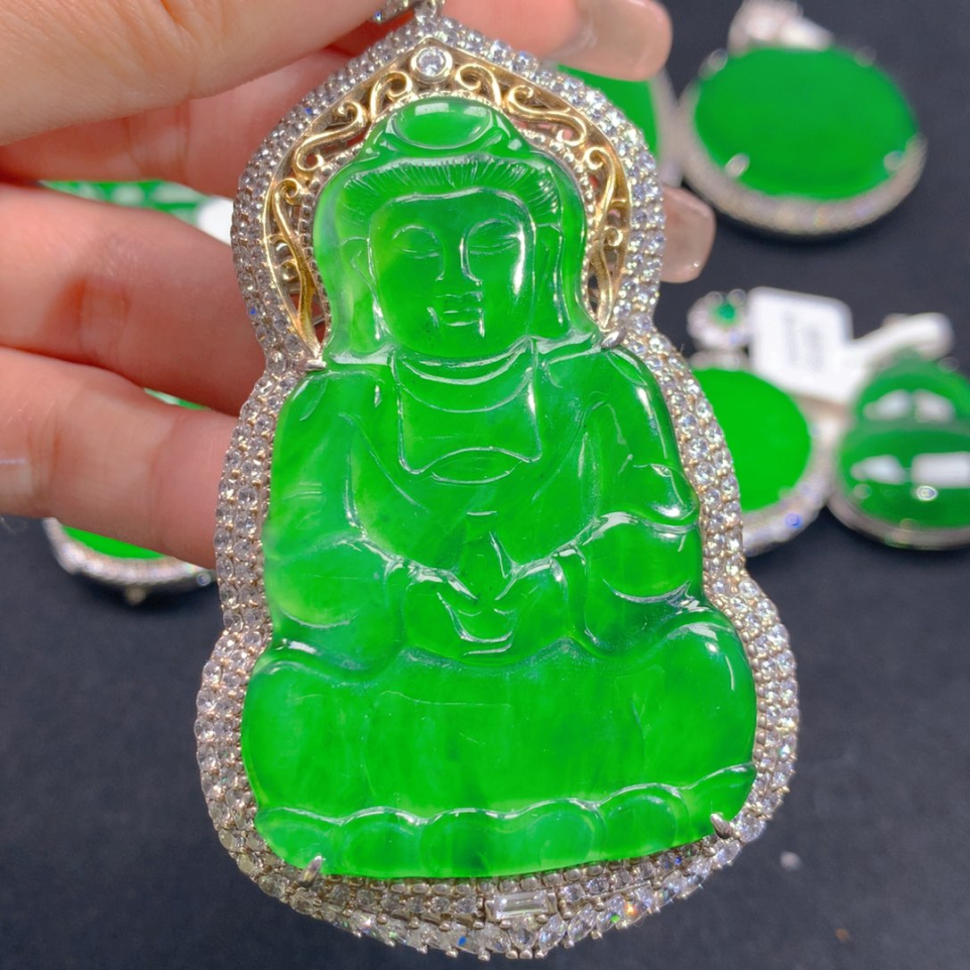 翡翠颈饰银S925镶嵌111111111111