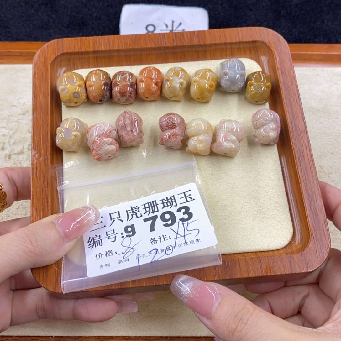 硅化珊瑚（珊瑚玉）未镶嵌1小****强