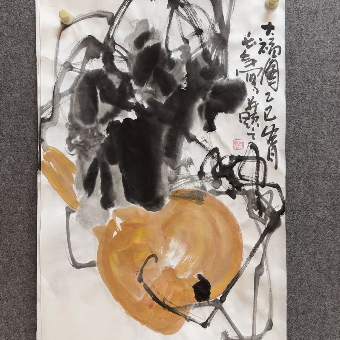 国画渭**流靳长年老师手绘作品