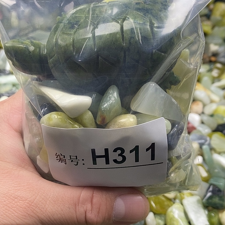 岫玉鱼缸石未镶嵌