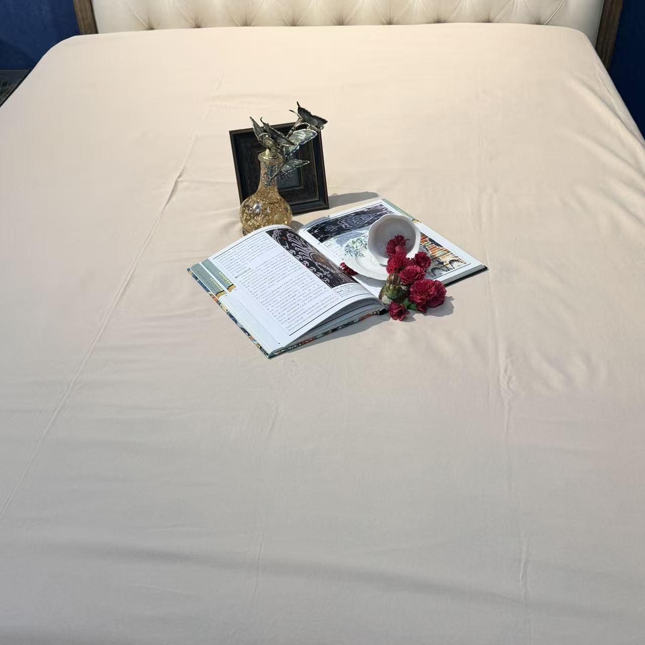 DZ390【玫瑰棉】肤色床单2.3*2.6m