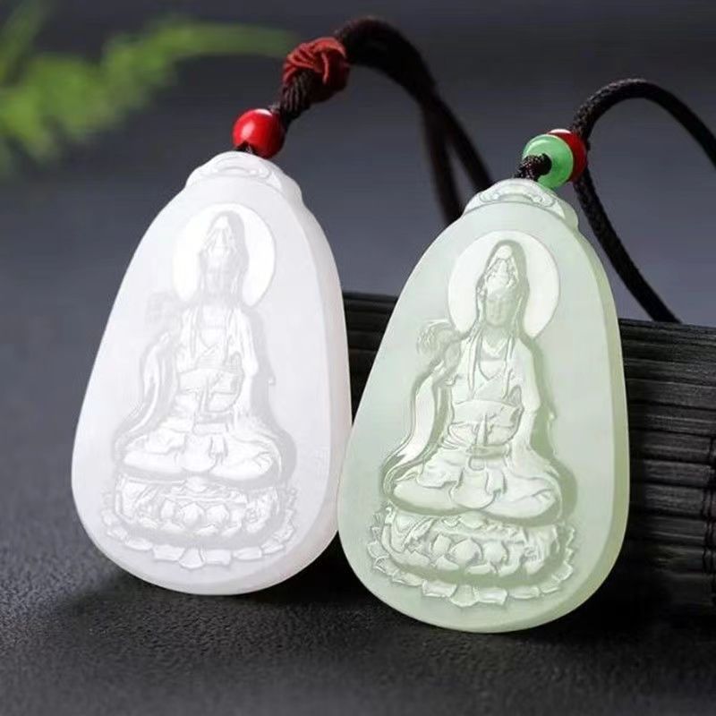 奇石青白佛公观音挂件挂牌男女同款