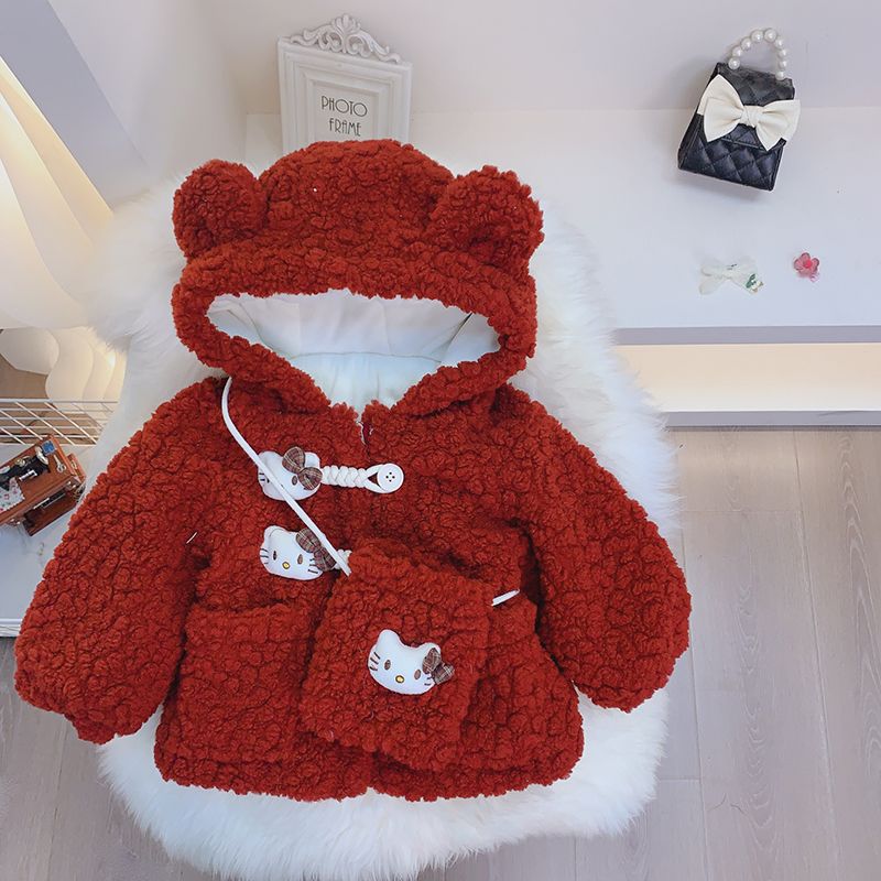 2025秋冬新款儿童时尚洋气保暖外套女童加绒