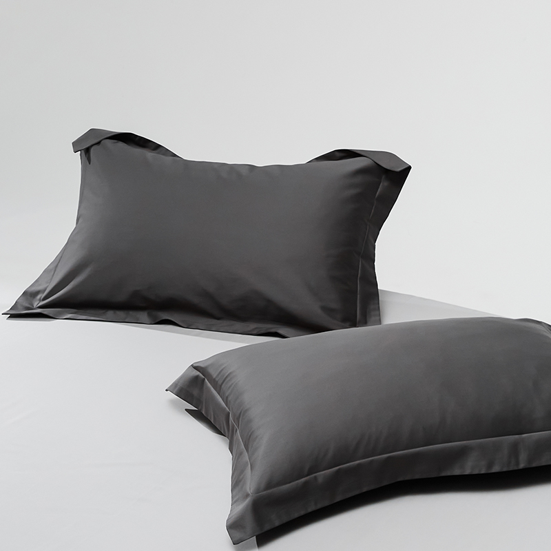 【全棉素色枕套】100s贡缎长绒棉枕套