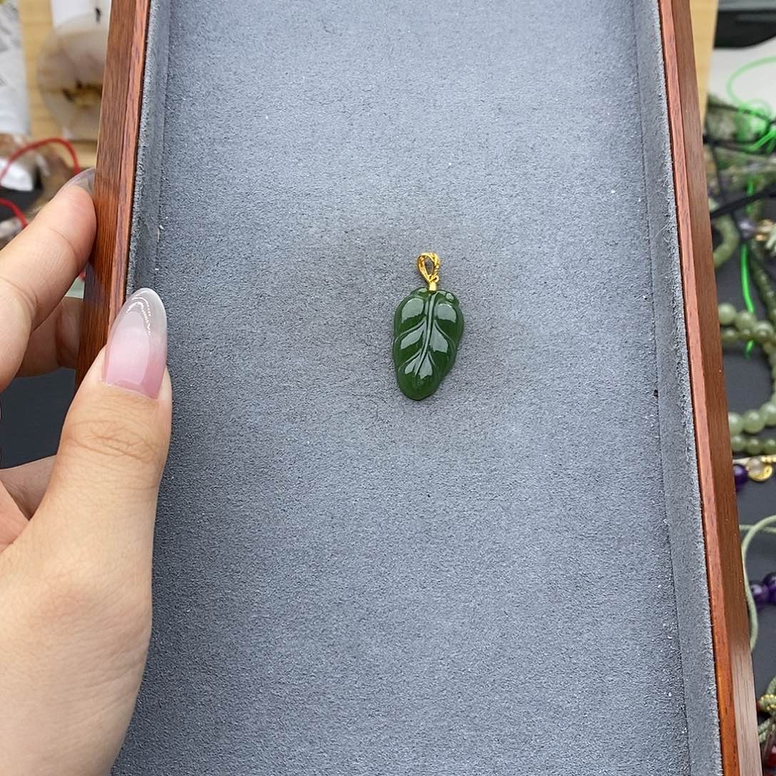 和田玉吊坠(不含链)银S925镶嵌