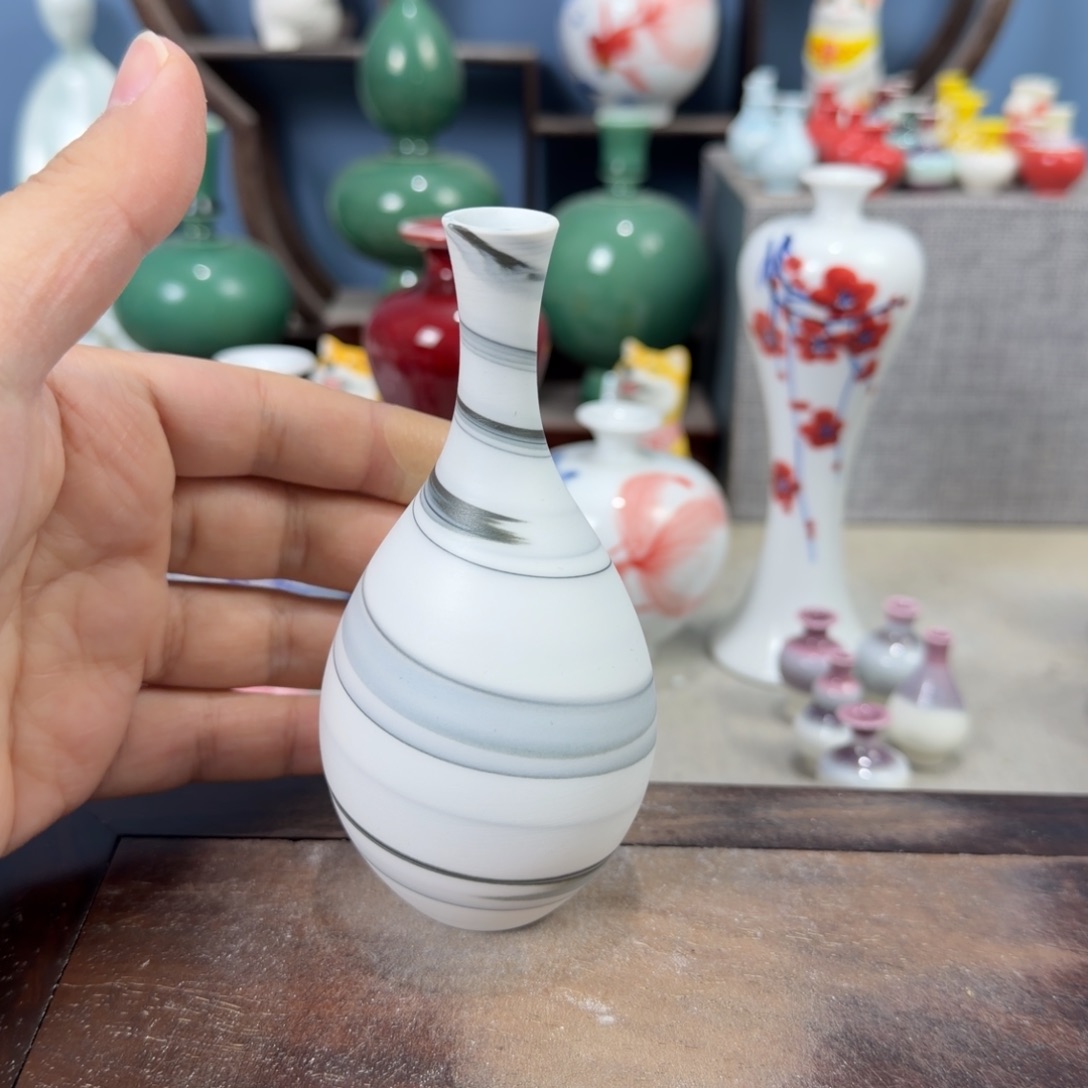 陶瓷手工小花器摆件