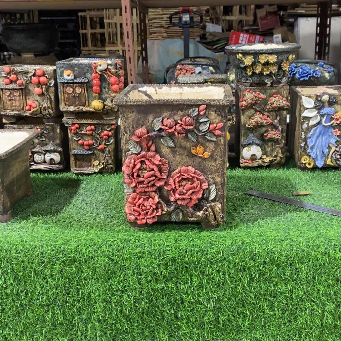 红陶青藤花器多肉花盆