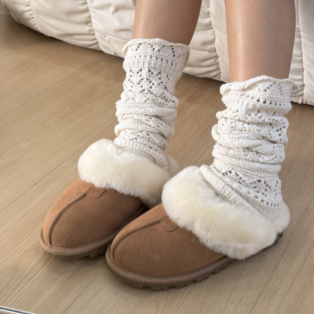 【星拖】2025桑坡村外牛皮内羊皮毛一体真毛真皮保暖棉鞋雪地靴