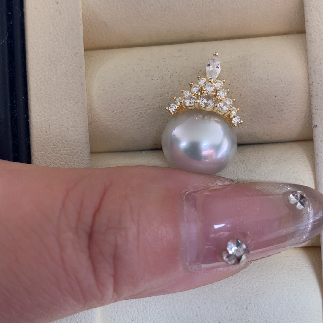 海水珍珠颈饰银S925镶嵌