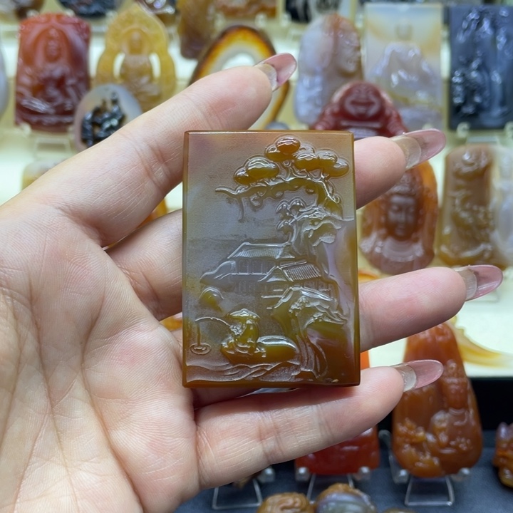 玛瑙/玉髓吊坠(赠链)未镶嵌吊坠