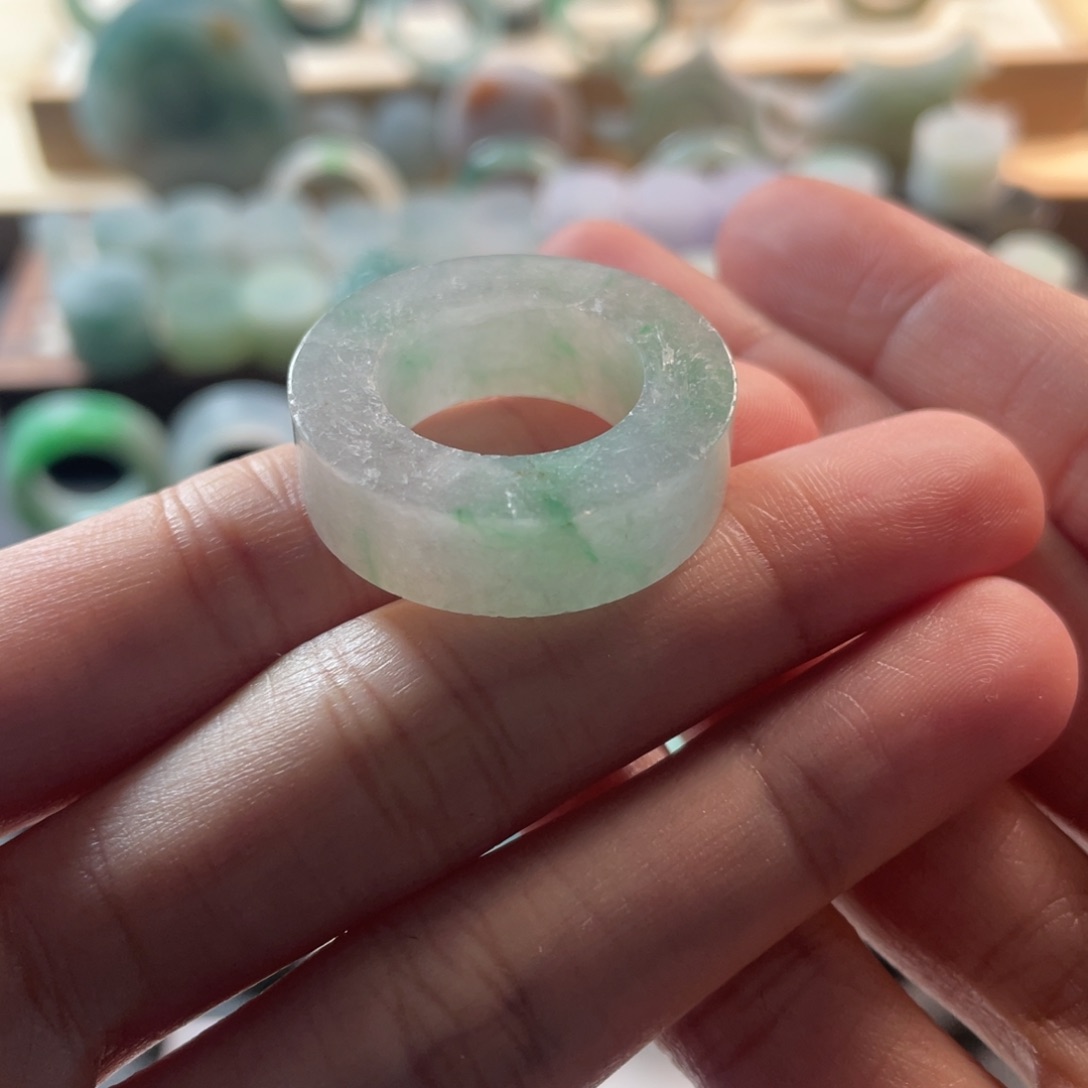 定制翡翠未镶嵌戒指13-22