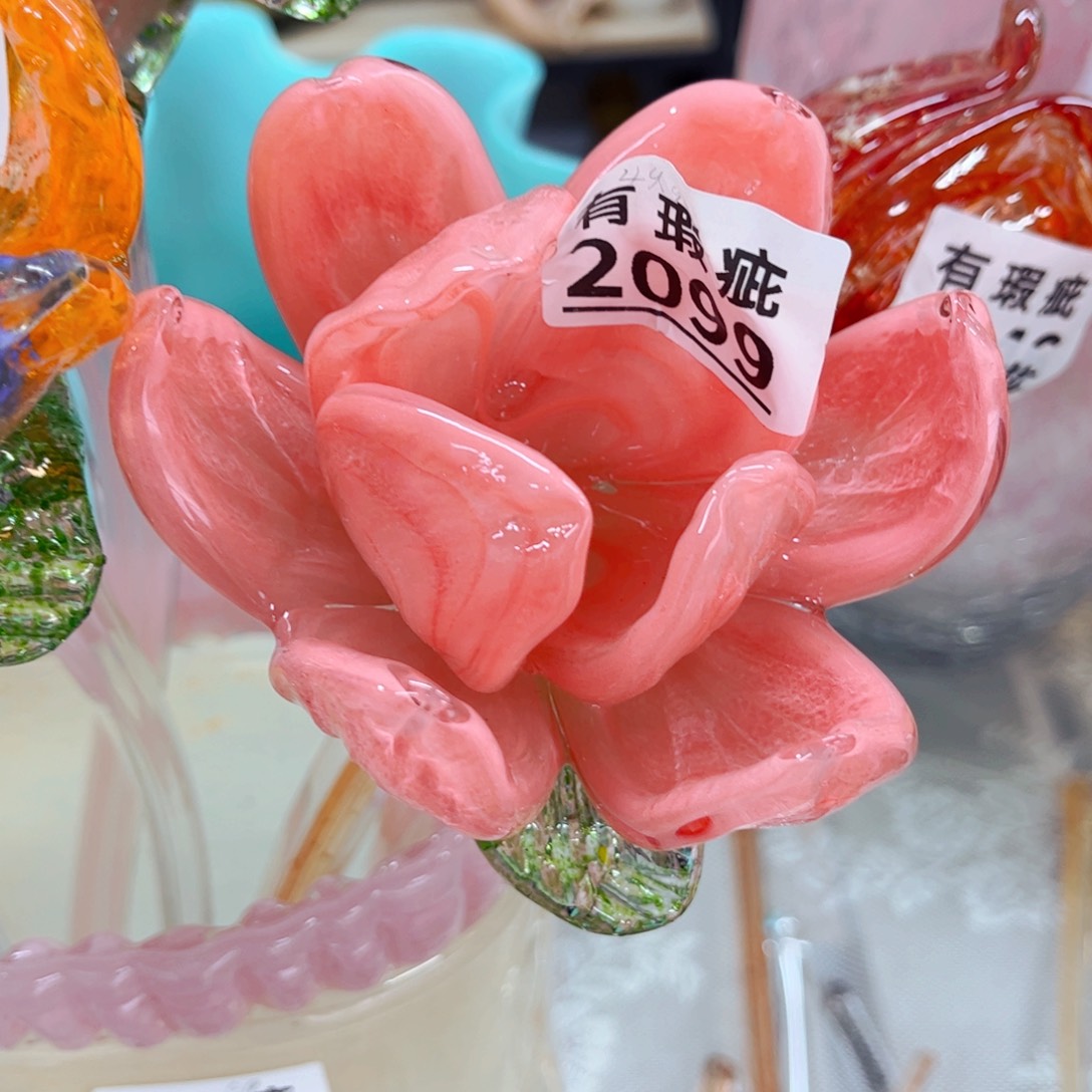 夜*猫2099瑕，长36厘米 家悦琉璃花瓶摆件