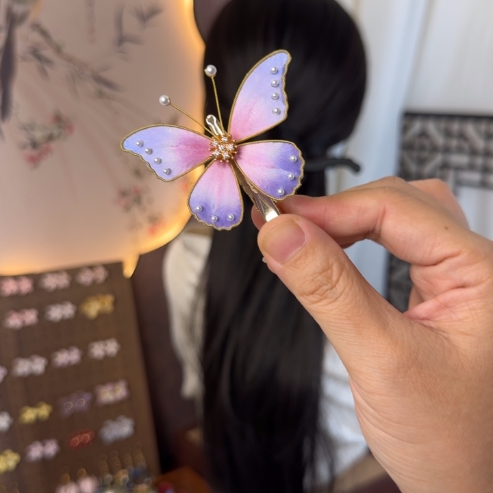 绒花非遗绒花发夹