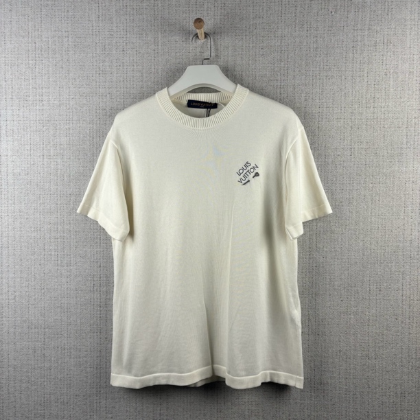 未使用 LouisVuitton/路易威登 胸前别针Logo刺绣短袖/尺码M/8899