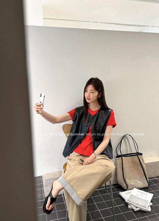 糖果家～春夏款超软皮7063马甲