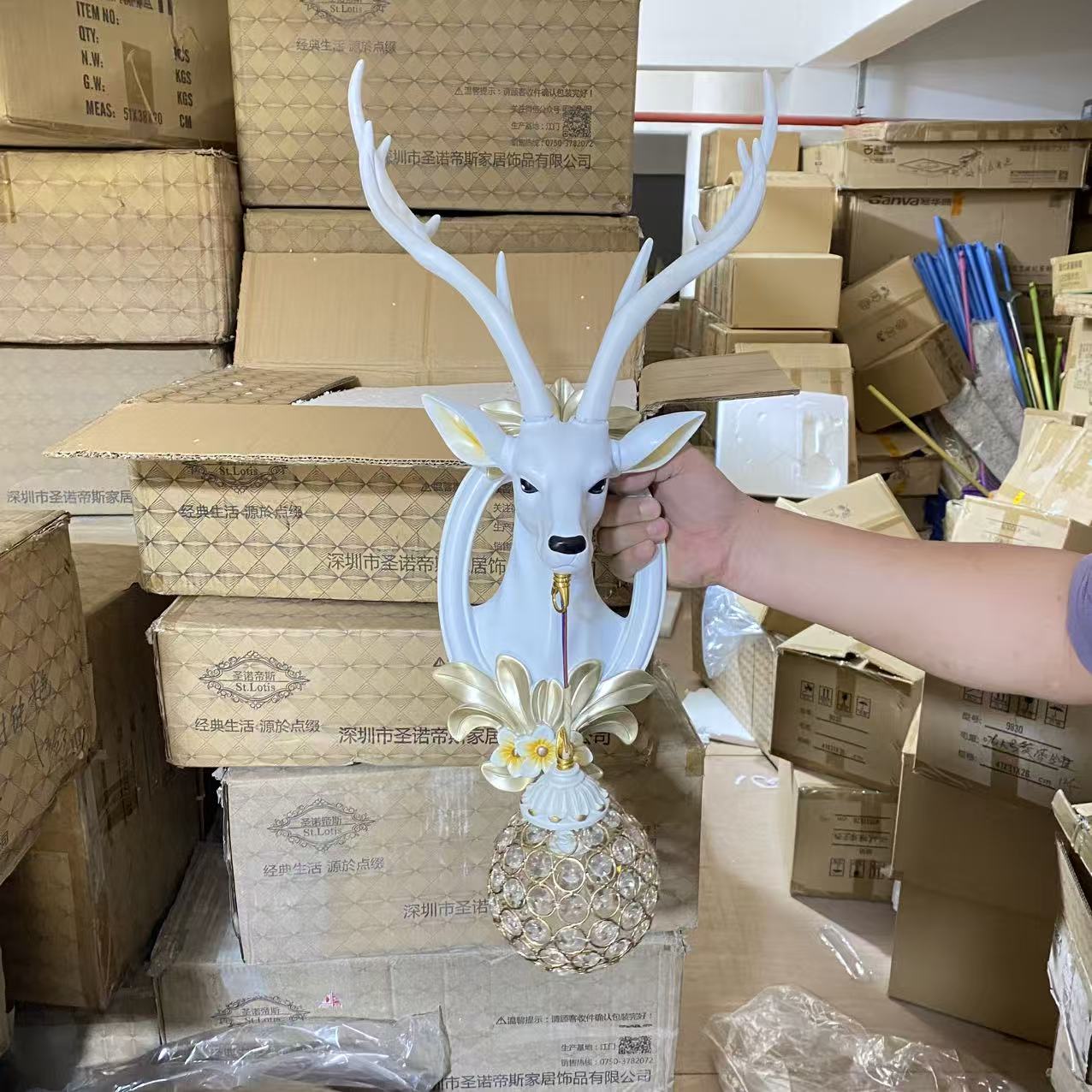 7737/7730鹿（微瑕/大小混发）挂饰壁灯库存尾货（三楼）