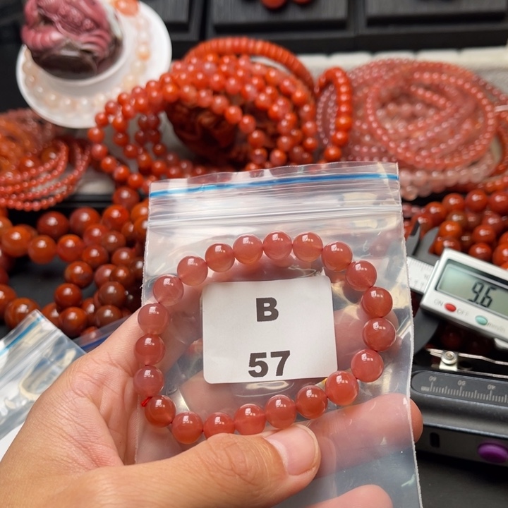 南红玛瑙未镶嵌多样性发货默认微瑕称重9mm