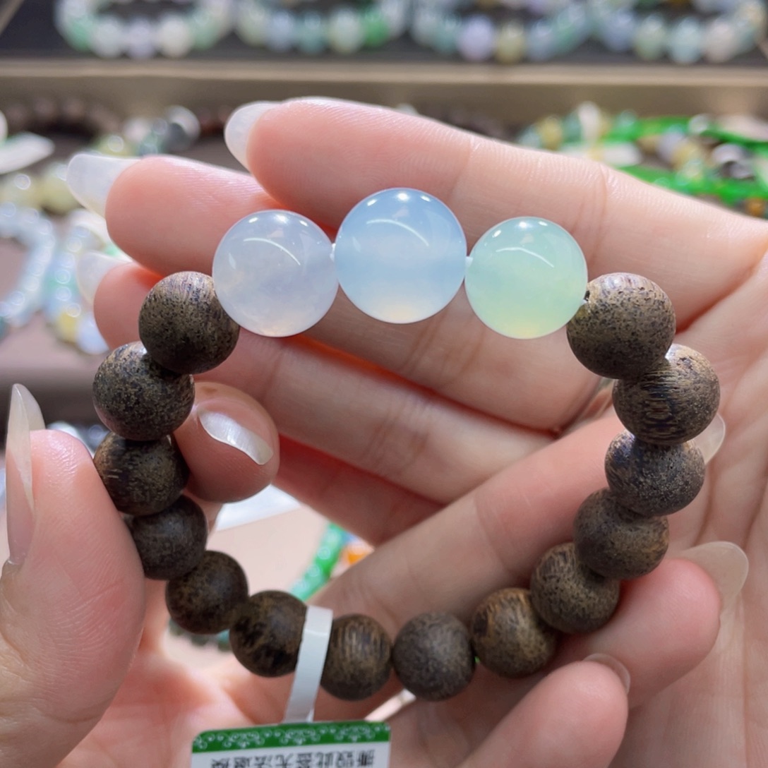 未镶嵌手链翡翠冰脑幻彩