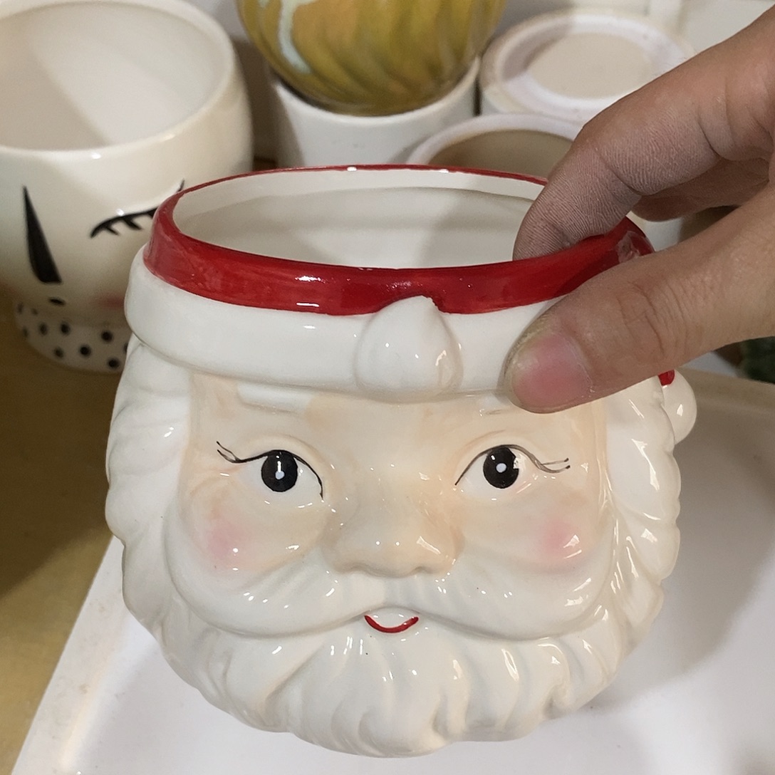 摆件陶盆有孔 瑕疵介意勿拍