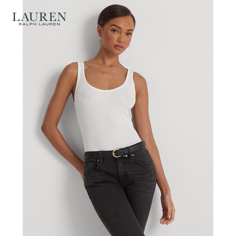 Lauren/拉夫劳伦女装 经典款修身版罗纹针织背心RL60433