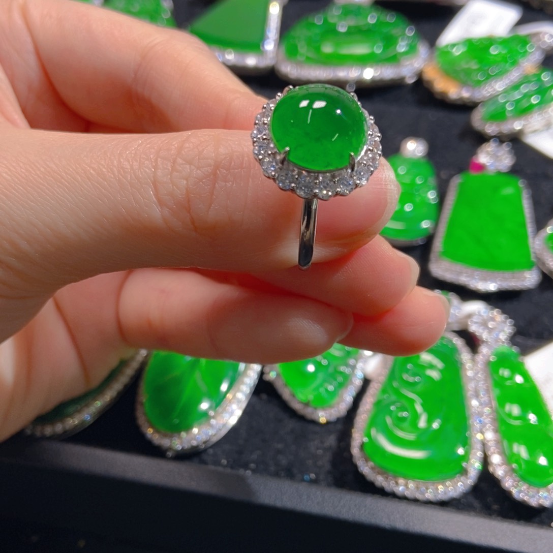 翡翠吊坠(不含链)银S925镶嵌