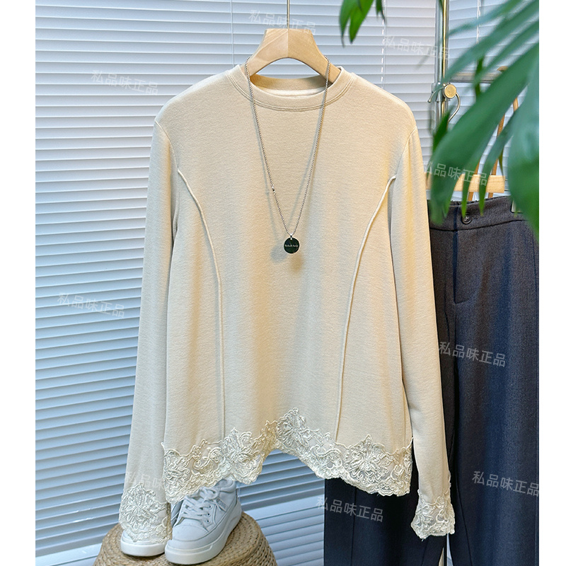 私品味德绒外穿精致打底衫女内搭秋冬款洋气保暖长袖t上衣SS10271