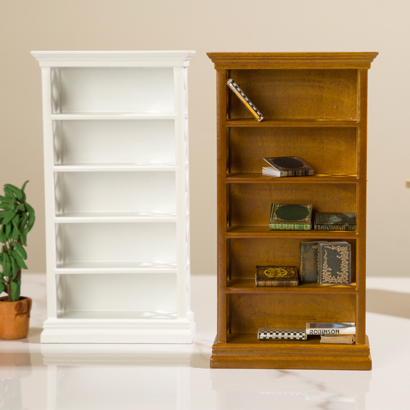 1：12中式五层储物架迷你小家具摆件家用DIY模型娃娃屋五层置物架