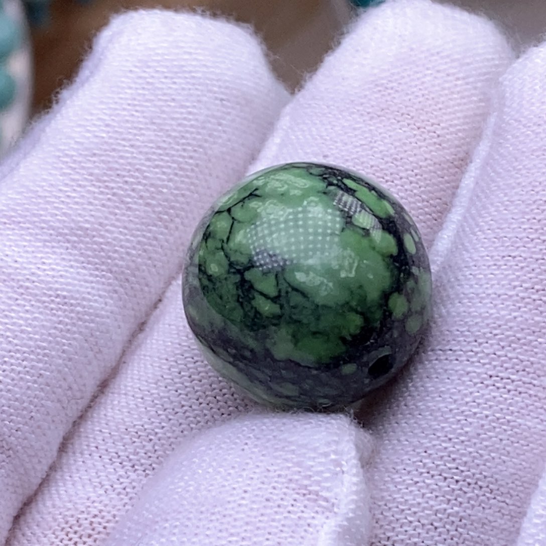 未镶嵌绿松石珠宝奇石17.4mm