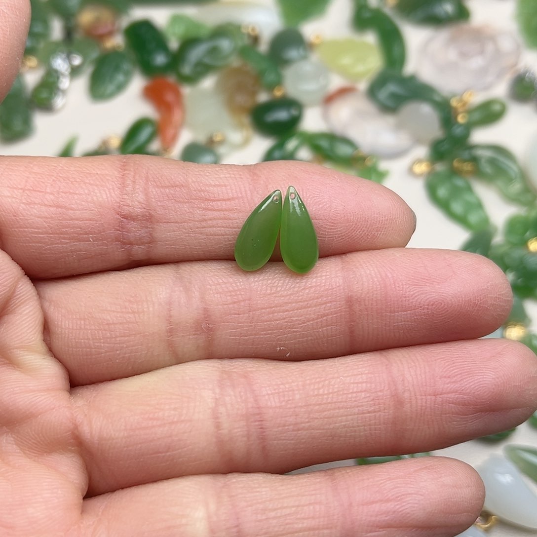 和田玉（碧玉）玉坠未镶嵌重**始