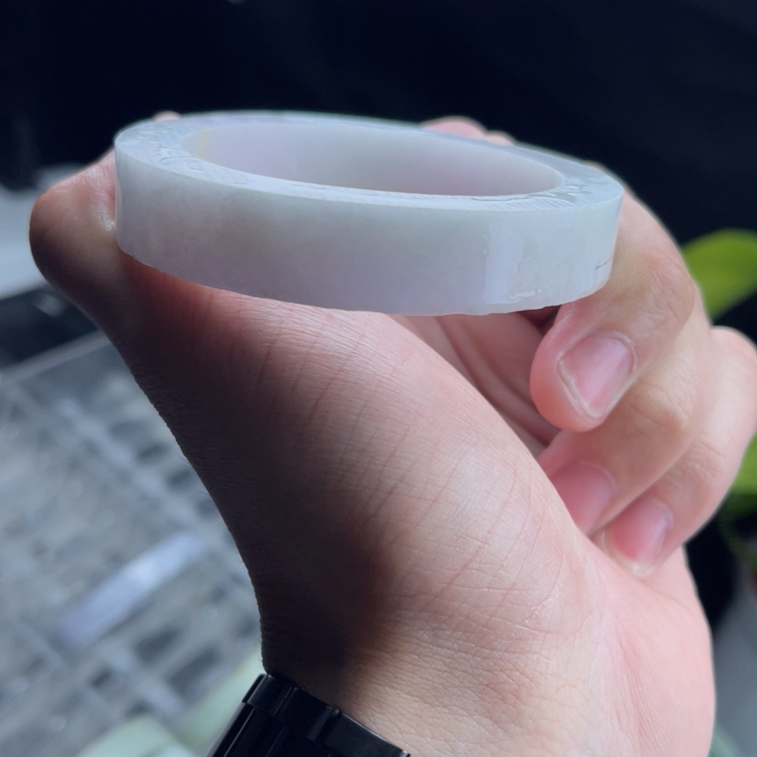 【闪购商品】定制翡翠54-56正圈纹裂推荐未镶嵌