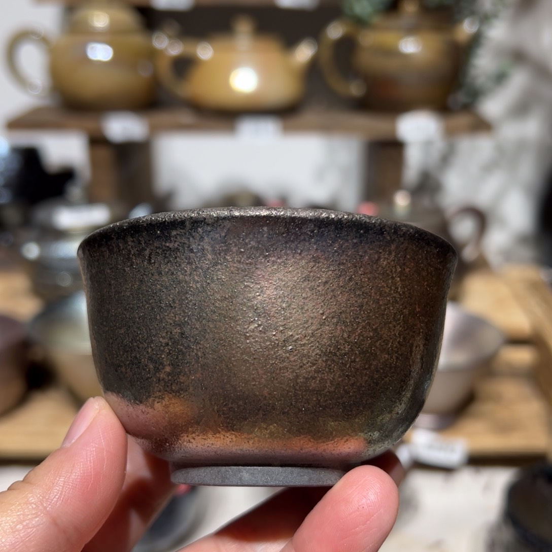 壶建水紫陶紫泥柴烧杯
