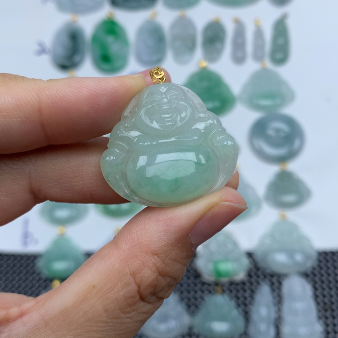 翡翠未镶嵌挂件天然