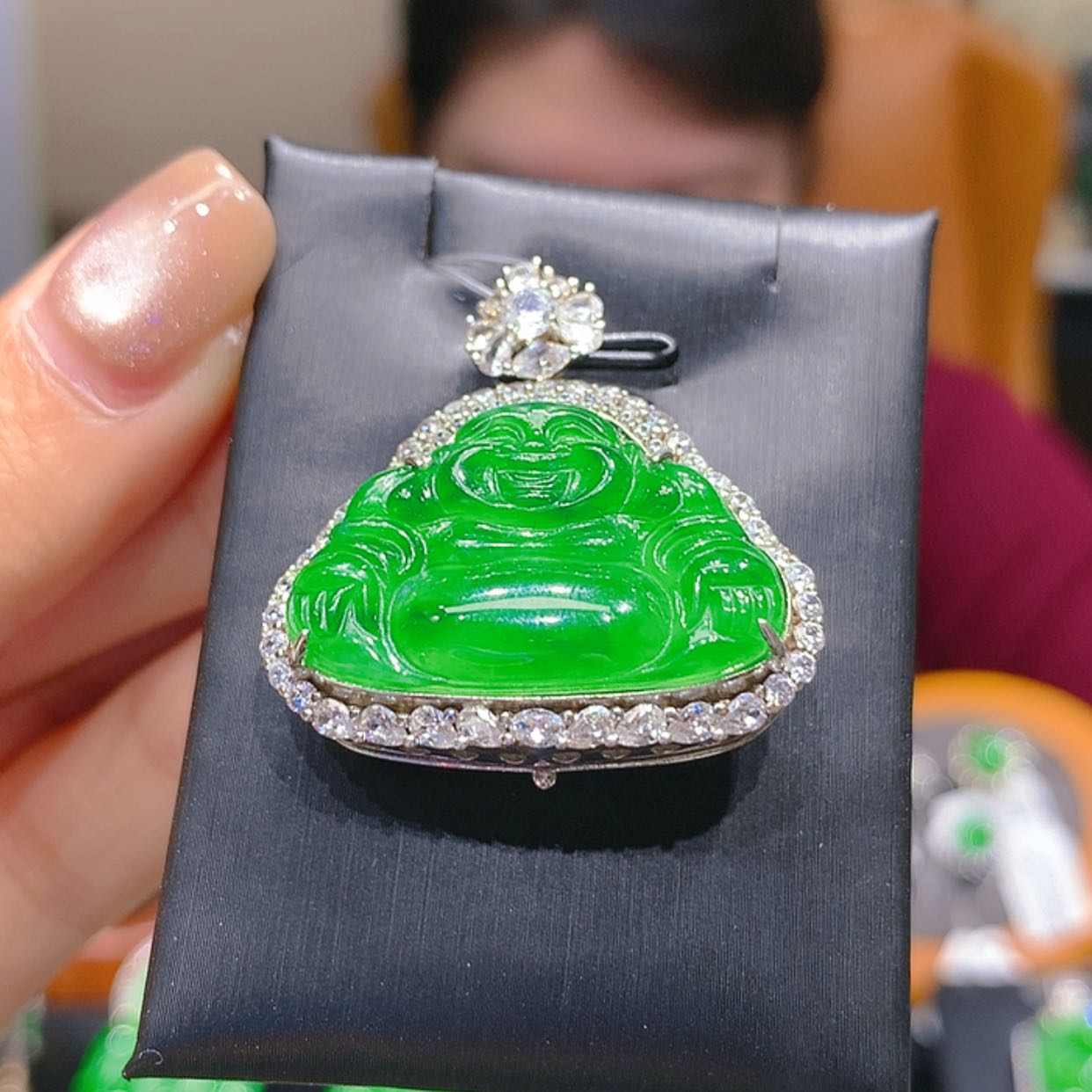 【闪购商品】翡翠银S925镶嵌颈饰7柒姐
