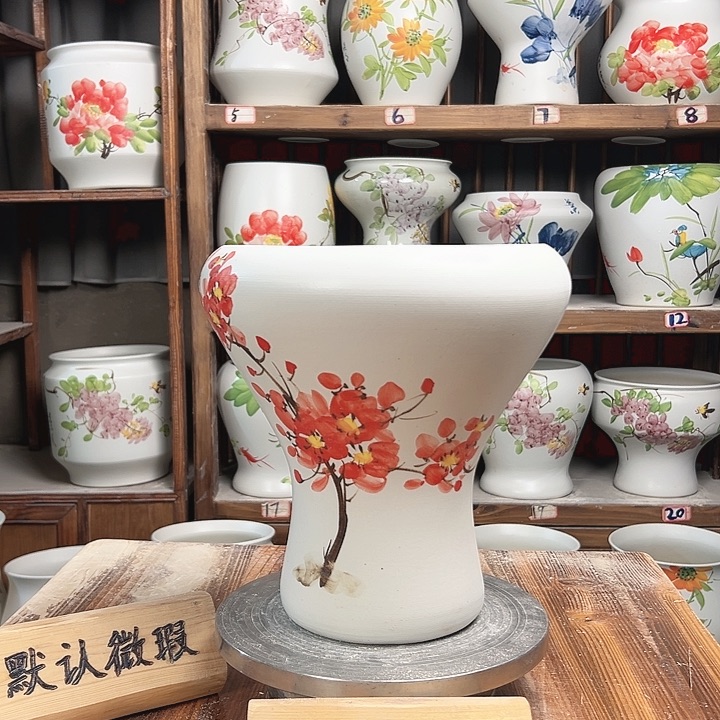 摆件火窝红梅花新款陶瓷