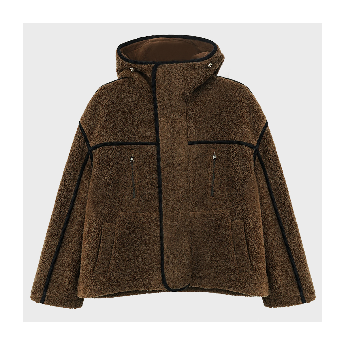 【艺洋穿搭】户外休闲羊羔毛设计感外套女装24年新款宽松休闲上衣