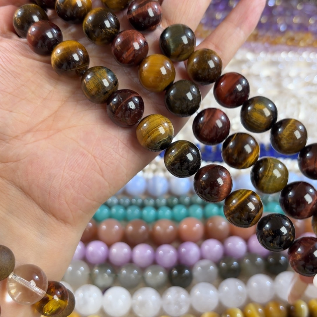 玛瑙/玉髓未镶嵌珠宝半成品卡14三色虎