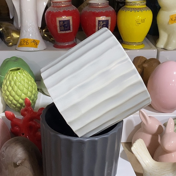 摆件陶陶盆有孔 瑕疵针孔漏釉介意勿拍外口 15外高12.5