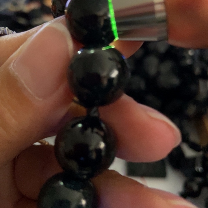 翡翠未镶嵌手链墨翠14大灯一点棉