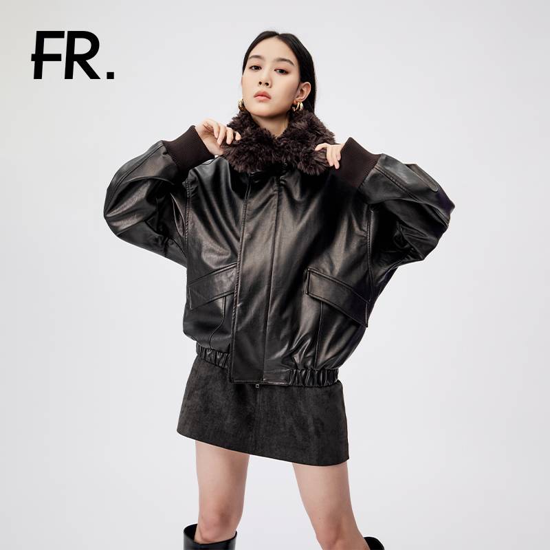 凡人优品女士皮衣外套A794
