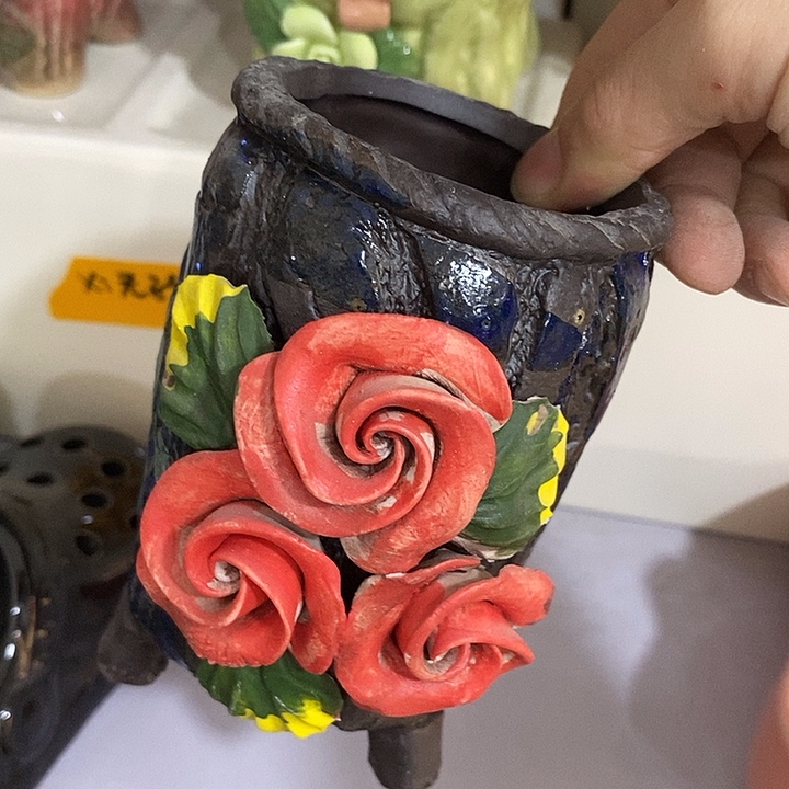 陶摆件凑单满12包邮发好盆有孔