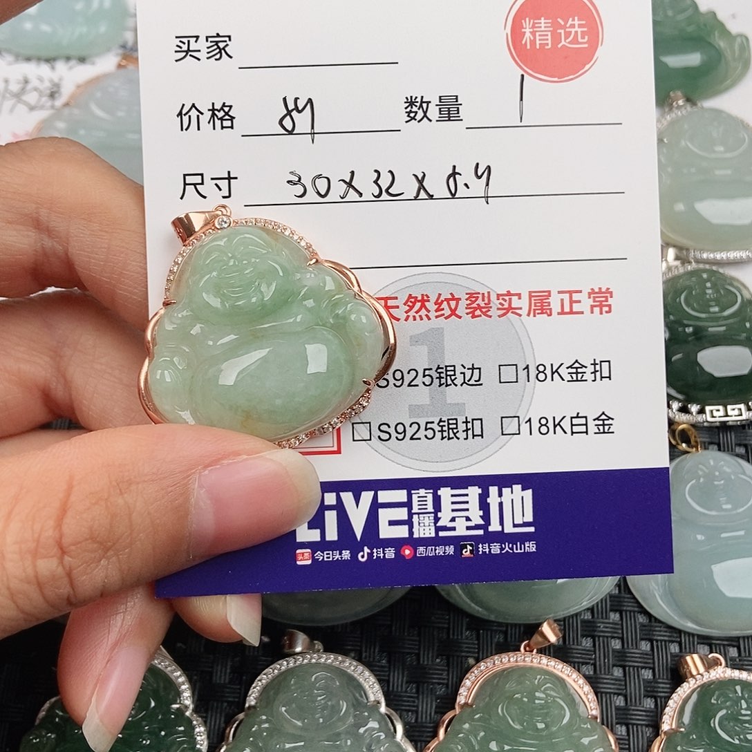 翡翠银S925镶嵌颈饰