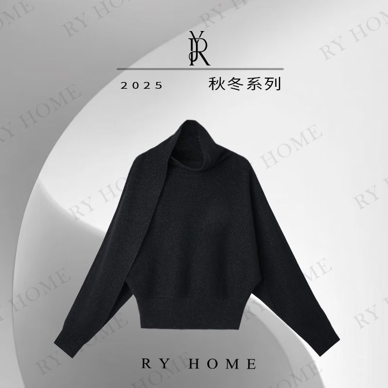 【容雨RYHOME】牦牛绒＋羊毛长袖宽松套头毛衣253M3245