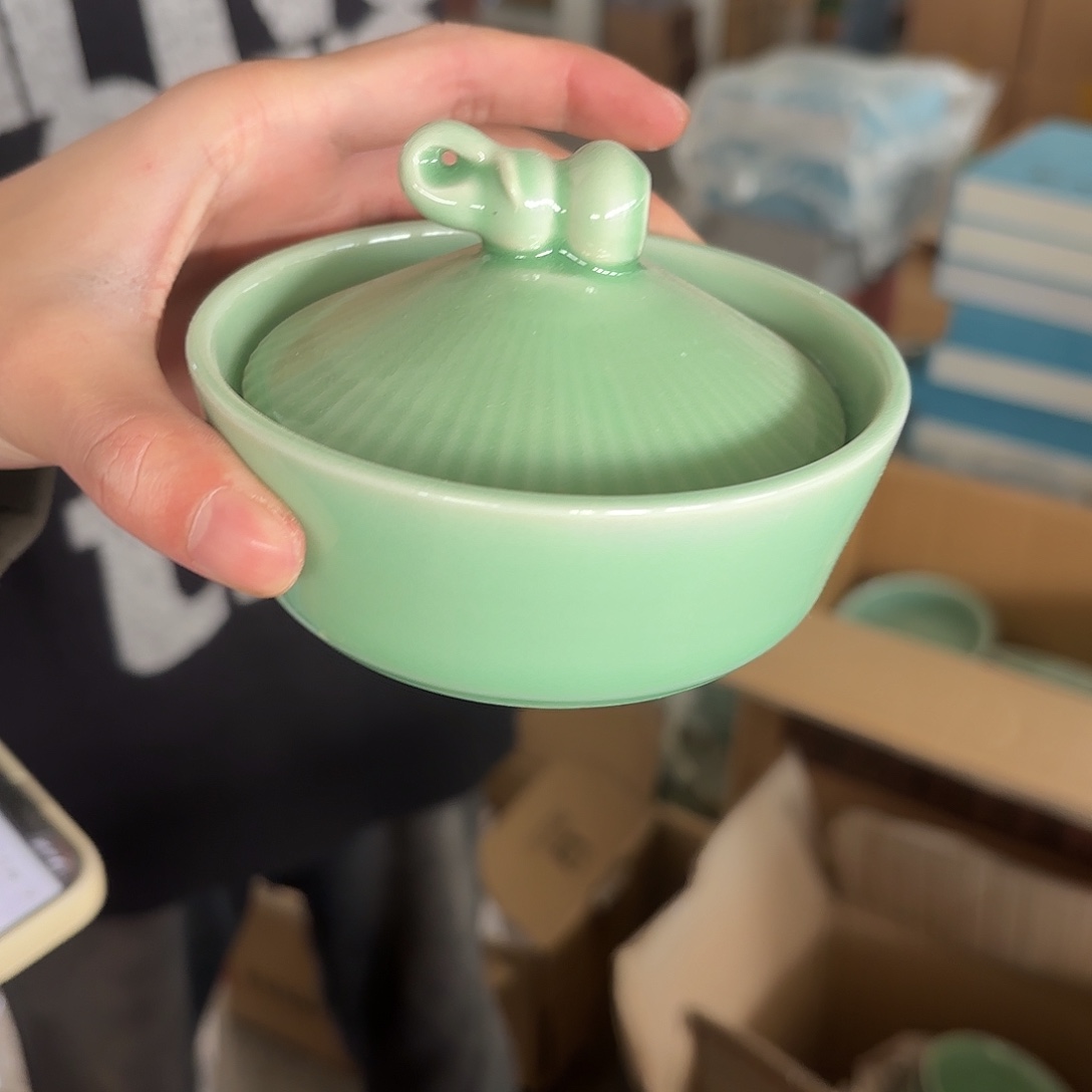 龙泉云间青瓷小米茶器